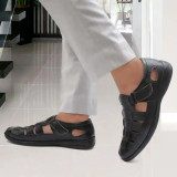 Latest Fabulous Men Sandals|Roman Sandals/Outdoor Sandal For Men's & Boys-102-Sandal-BLK- Size 6