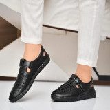 Latest Fabulous Men Sandals|Roman Sandals/Outdoor Sandal For Men's & Boys-101-Sandal-BLK- Size 6